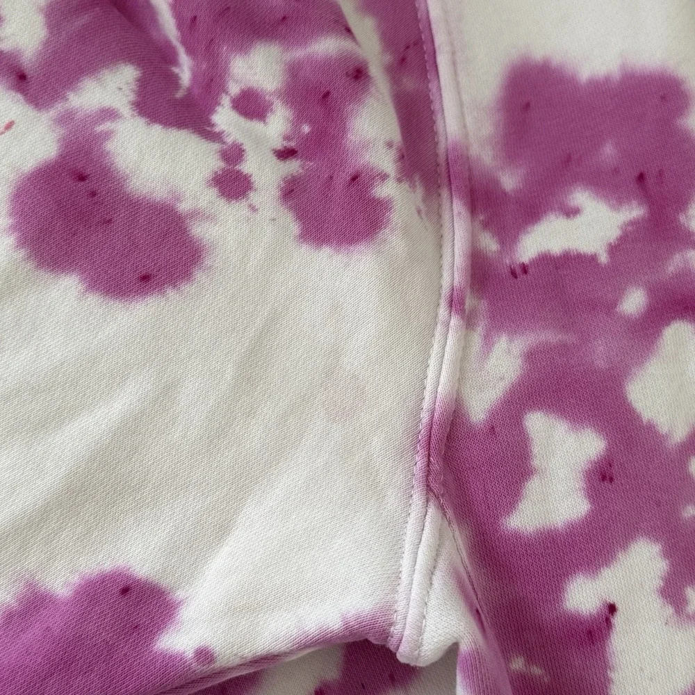 Nike Crewneck Sweatshirt Womens Small Pink Tie Dye Oversized Fleece